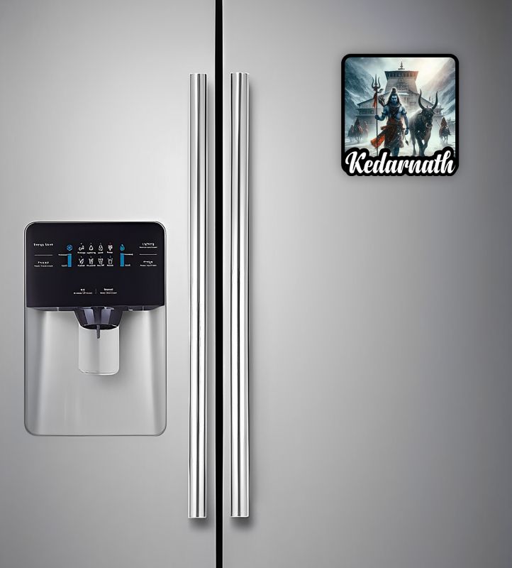 Kedarnath Temple Fridge Magnet  Gift for Travel Lover  Indian Souvenir Fridge Magnet  Home Office & Temple Decoration Stikcer  Religious Gift (Kedarnath)